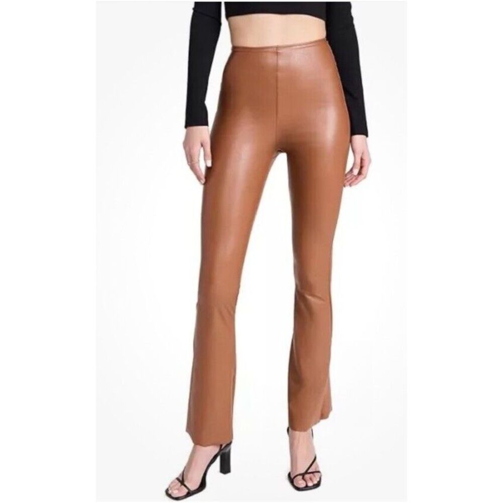 Commando Faux Leather Flared Legging Cocoa‎ Brown Perfect Control Sz XS